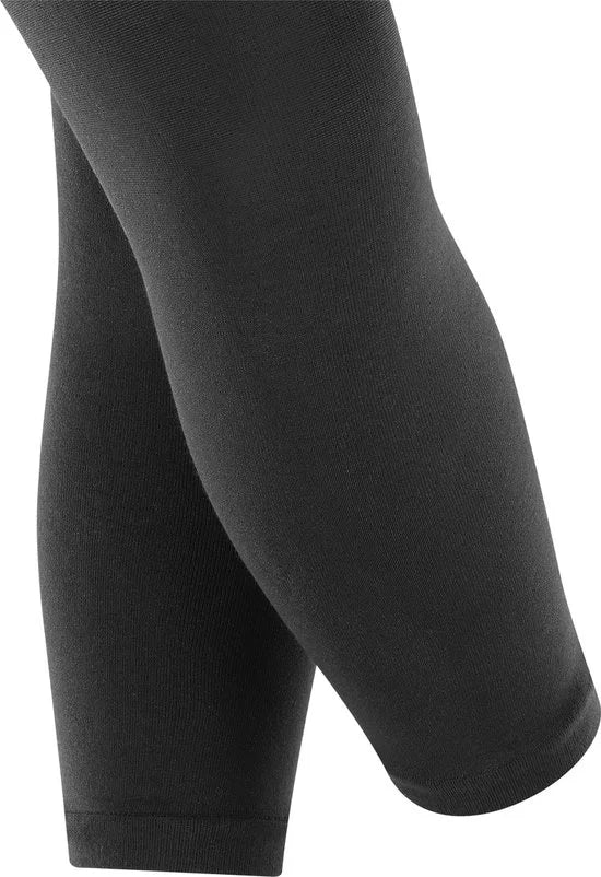 FALKE Cotton Touch ondoorzichtig Katoen legging kinderen zwart - Maat 110-116
