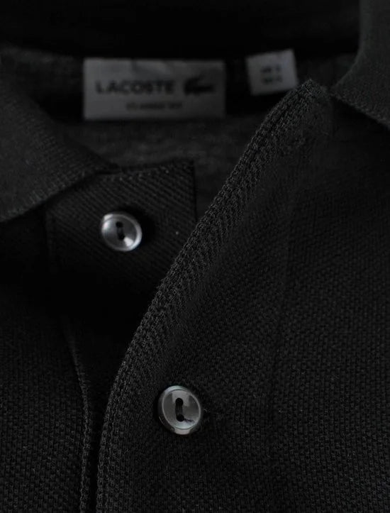 Lacoste Classic Fit polo lange mouw - zwart