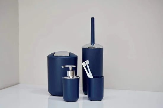 WENKO Brasil zeepdispenser kunststof 9x7.3x16.5cm | MAT BLAUW