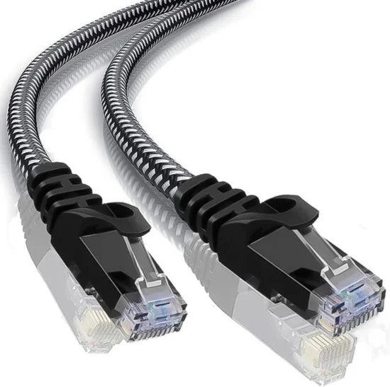 CAT 6 - U/UTP - Netwerk kabel - Afgeschermd - Gevlochten mantel - CU kern - 0.25 meter - Allteq