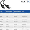 CAT 6 - U/UTP - Netwerk kabel - Afgeschermd - Gevlochten mantel - CU kern - 0.25 meter - Allteq