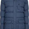 Cappuccino Italia - Heren Jas winter Hooded Winter Jacket Navy - Blauw - Maat XXL