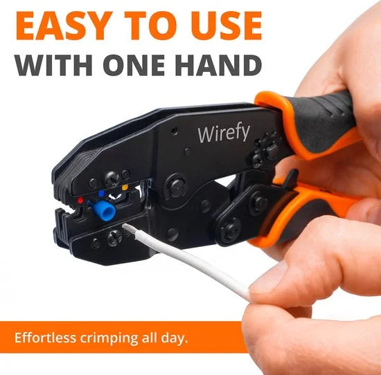 Krimptang voor Geïsoleerde Connectoren - Rateltang voor Kabelschoenen - Krimper voor Elektrische Terminals 0,5-6 mm²