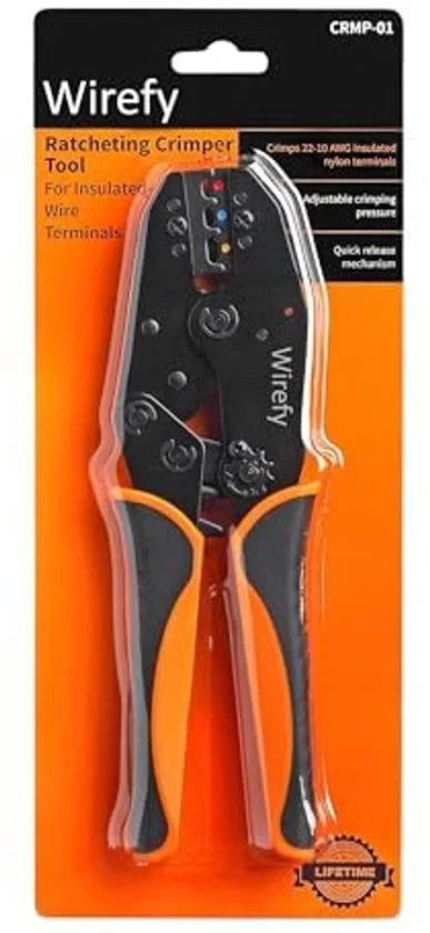 Krimptang voor Geïsoleerde Connectoren - Rateltang voor Kabelschoenen - Krimper voor Elektrische Terminals 0,5-6 mm²