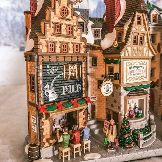 Lemax - 'Wintergarten Lane' - Verlicht gebouw - Exclusief adapter (werkt ook op batterijen)