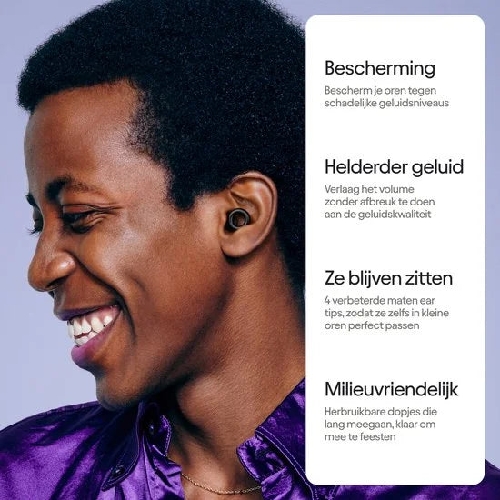 Loop Experience 2 – Oordopjes Festival en Feesten met geluidsdemping – Gecertificeerde gehoorbescherming voor concerten, festivals, feesten, clubs, l