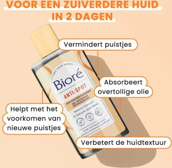 Bioré Houtskool Anti-Puistjes Cleanser 200 ml