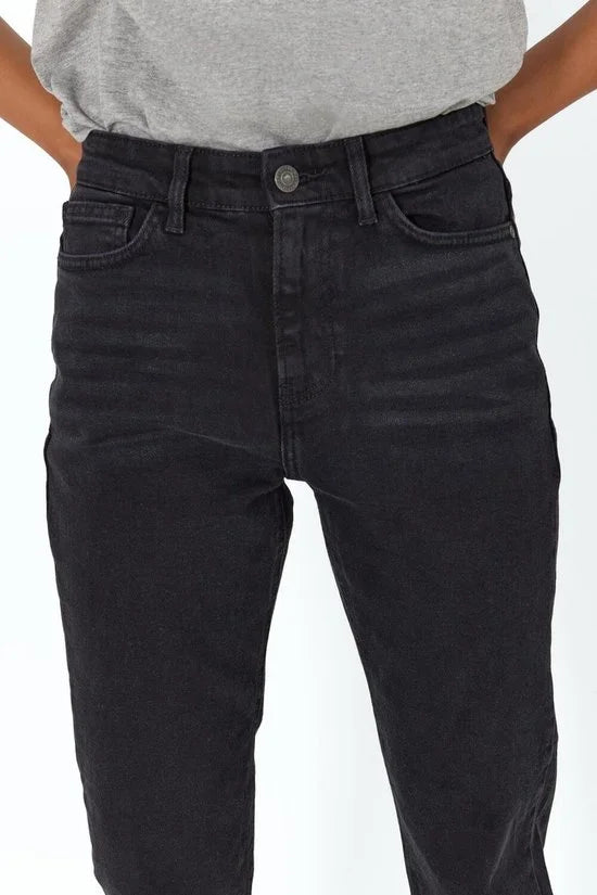 Noisy may Jeans Nmmoni Hw Straight Ank Black Jeans 27021112 Black Denim Dames Maat - W28 X L32