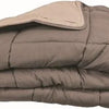 Bedrukt Dekbed Hoesloos Wasbaar Zonder Overtrek Lits Jumeaux - Taupe & Linnen 240x220cm - Taupe bruin - Creme beige