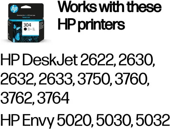 HP 304 - Inktcartridge - Origineel - Zwart