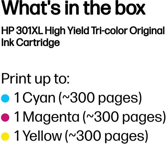 HP 301XL - Inktcartridge - Hoge Capaciteit - Kleur