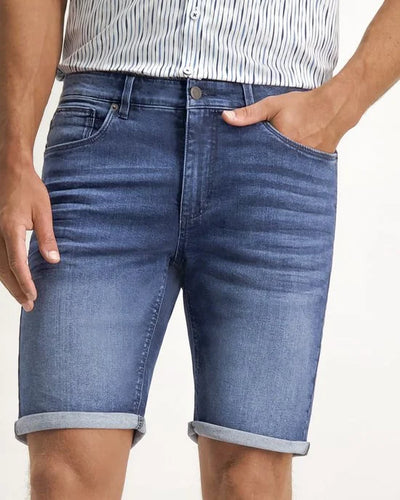 State of Art - Denim Shorts Donkerblauw - Heren - Maat 42 - Regular-fit