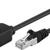 FTP CAT5e Gigabit Netwerk Verlengkabel - CU - 0,5 meter - Zwart