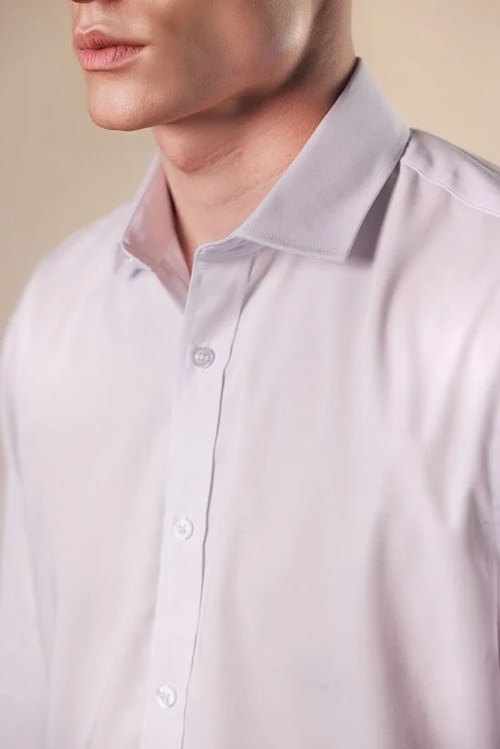 BRASJAS wit overhemd heren - Slim fit - Maat M