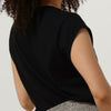 CC Heart Basic V-neck Tshirt Tops & T-shirts Dames - Shirt - Zwart - Maat M