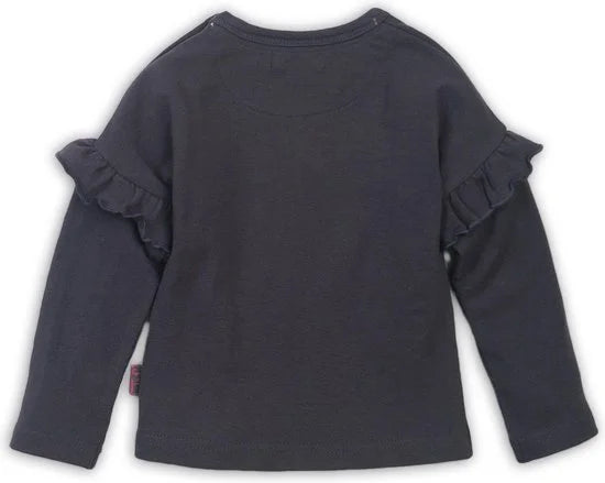 Dirkje - Baby t-shirt ls - Dark brown - Vrouwen - Maat 62