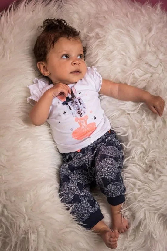 Dirkje kinderkleding Dirkje meisjes tshirt konijn danseres - 56