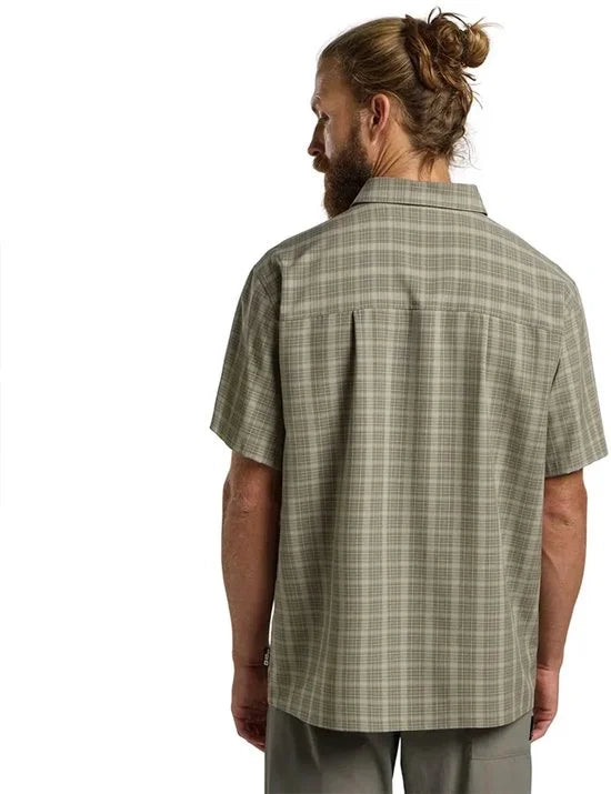 Jack Wolfskin MESETA SHIRT M Heren Outdoorshirt - CHECK stone - Maat S