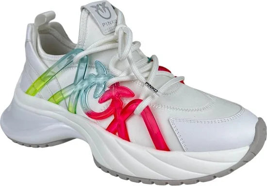 Pinko Ariel 1.0 Sneaker Lage sneakers - Leren Sneaker - Dames - Wit - Maat 39