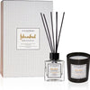 Atelier Rebul Istanbul Luxury Home Geschenkset - Geurstokjes (120ml) + Geurkaars (210g) - Houtig & Kruidige Geur - Cadeau voor Vrouw - Cadeau voor Man