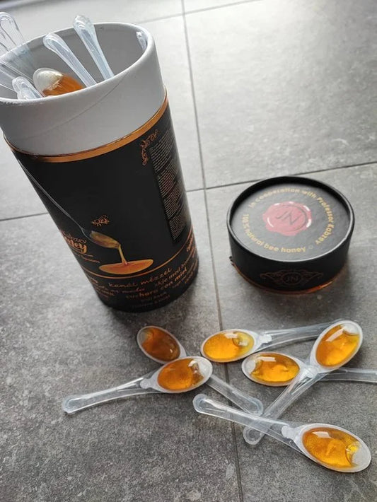 55 X HONEY SPOONS IN LUXE GIFT CYLINDER