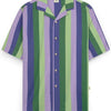 A-dam Stripe Purple - T-Shirt - Organisch Katoen - Korte Mouwen - Regular Fit - T-shirts - Heren - Mannen - Paars