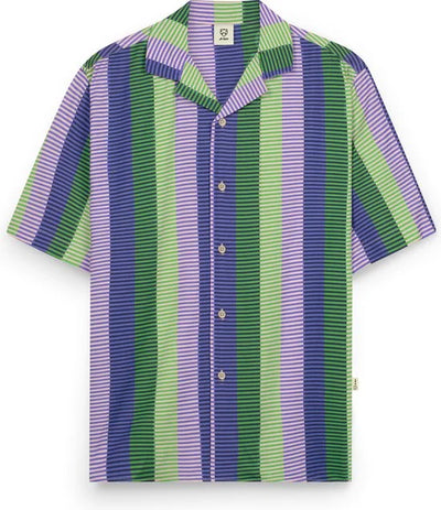 A-dam Stripe Purple - T-Shirt - Organisch Katoen - Korte Mouwen - Regular Fit - T-shirts - Heren - Mannen - Paars