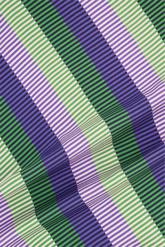 A-dam Stripe Purple - T-Shirt - Organisch Katoen - Korte Mouwen - Regular Fit - T-shirts - Heren - Mannen - Paars
