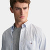 Gant Casual hemd lange mouw Blauw Poplin Gingham Shirt 3000120/455