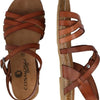 Cosmos 6106807 - Platte sandalenDames Sandalen - Kleur: Cognac - Maat: 38