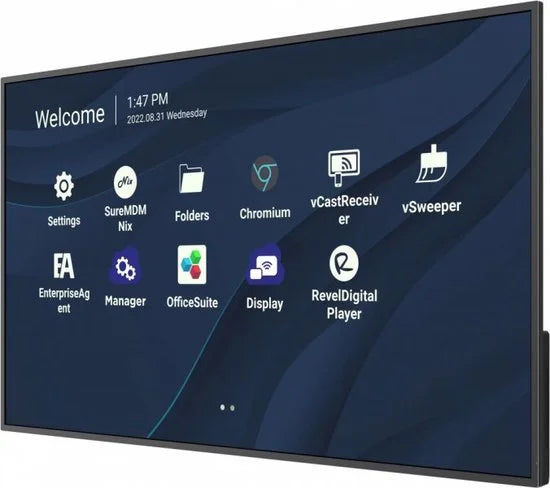 Viewsonic CDE4330 beeldkrant 109,2 cm (43") Wifi 450 cd/m² 4K Ultra HD Zwart Type processor Android 11