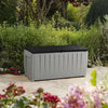 Keter Novel Opbergbox - 340L - 124x55x62.5cm - Grijs