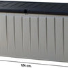 Keter Novel Opbergbox - 340L - 124x55x62.5cm - Grijs