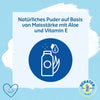 Natuurlijk babypoeder met aloë vera en vitaminen - 1 x 100 g - Beschermt de gevoelige huid - Vochtopnemend en houdt de huid droog - 99