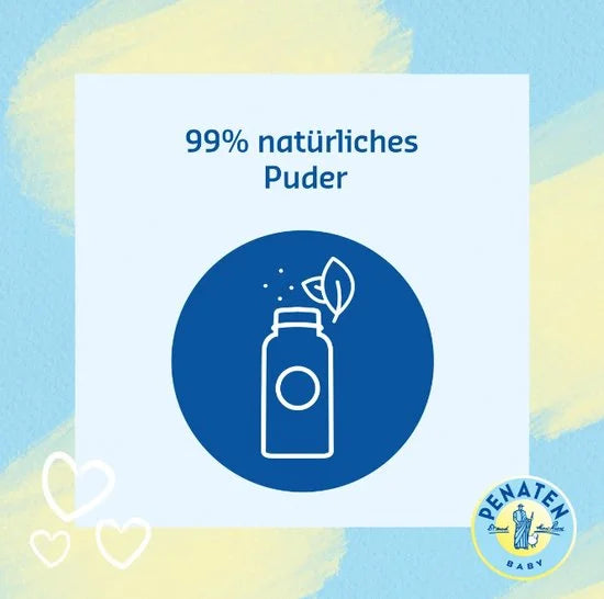 Natuurlijk babypoeder met aloë vera en vitaminen - 1 x 100 g - Beschermt de gevoelige huid - Vochtopnemend en houdt de huid droog - 99