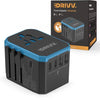 Drivv. Universele Wereldstekker - 2x USB & 3x USB C Fast Charge - Reisstekker Amerika / Engeland / UK / Canada / Thailand / Afrika/ Japan / Mexico /