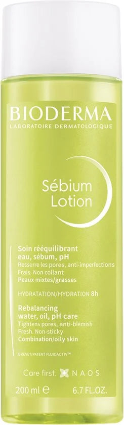 Bioderma - Sébium Lotion Booster ( smíšená a mastná pleť ) - Pleťová voda pro navrácení rovnováhy - 200ml