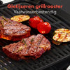 KitchenBrothers Gas BBQ - Staand en Tafelmodel Barbecue - 2 Branders - Tafelbarbecue - Anti-aanbaklaag - 37x48 cm Grilloppervlak - Zwart