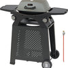 KitchenBrothers Gas BBQ - Staand en Tafelmodel Barbecue - 2 Branders - Tafelbarbecue - Anti-aanbaklaag - 37x48 cm Grilloppervlak - Zwart