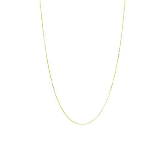 Lucardi Dames Ketting met venetiaanse schakel - 9 karaat - Ketting - Cadeau voor vrouwen - 46 cm - Geelgoud