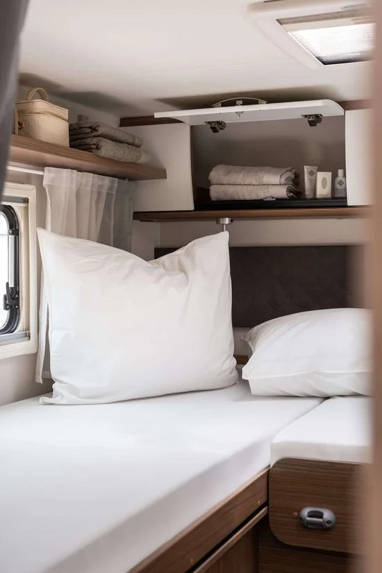 Travel Textiles Jersey Hoeslakens - Hoeslaken - Voor Caravans en Campers - Lengtebedden - Premium Lakens - Reisbenodigdheden - 100% Katoen - 3 Stuks