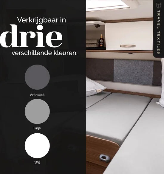 Travel Textiles Jersey Hoeslakens - Hoeslaken - Voor Caravans en Campers - Lengtebedden - Premium Lakens - Reisbenodigdheden - 100% Katoen - 3 Stuks