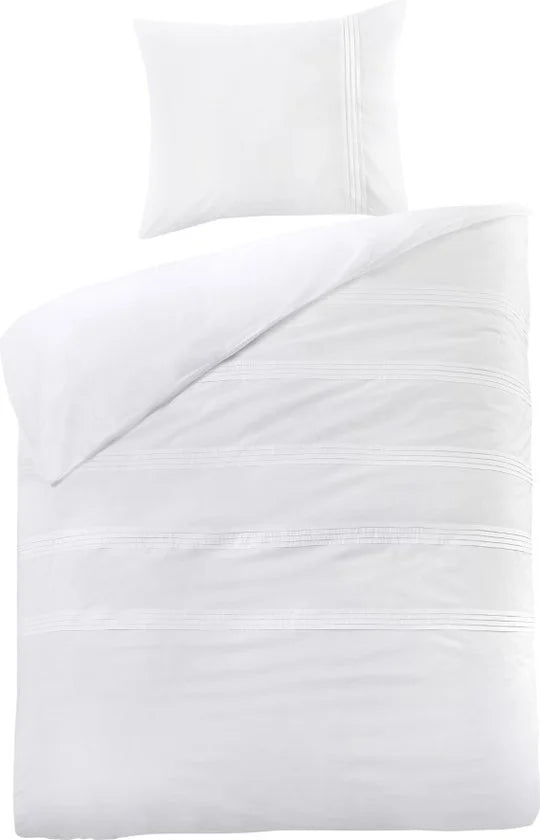 Papillon Agatha Dekbedovertrek - Eenpersoons - 140x200/220 cm - Wit