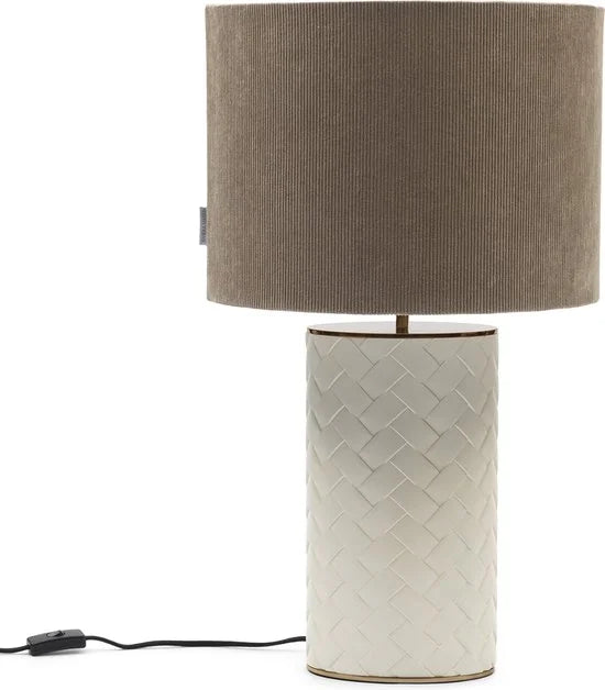 Riviera Maison Tafellamp, Lampenvoet groot, Decoratie lamp - RM Alberdina Table Lamp - Wit - Kunststeen