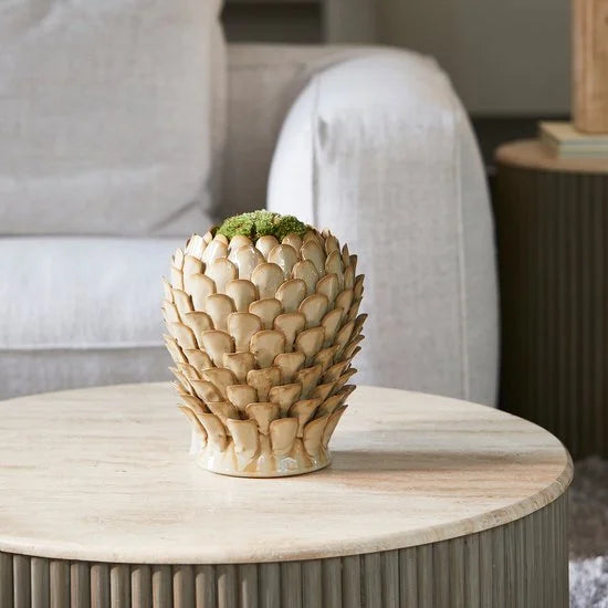 Riviera Maison Vaas Groen - Artichoke Bloemenvaas - Keramiek - (ØxH) 23.5x27