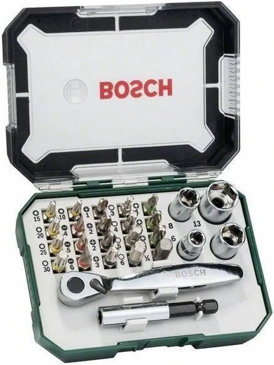Bosch X-Line bitset- en ratelset 26-delig