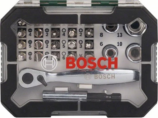 Bosch X-Line bitset- en ratelset 26-delig