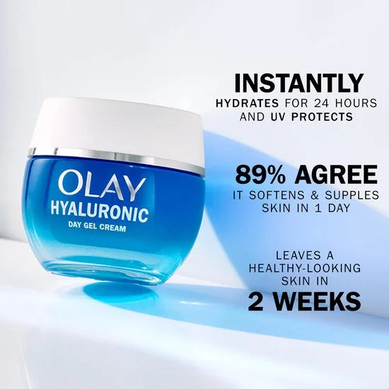 Olay Hyaluronic Gel Dagcrème - Parfumvrij - Hydrateert De Huid En Maakt Ze Voller En Glad - 50 ml