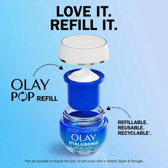 Olay Hyaluronic Gel Dagcrème - Parfumvrij - Hydrateert De Huid En Maakt Ze Voller En Glad - 50 ml