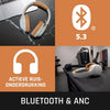Lenco HPB-830GY - Draadloze over-ear Koptelefoon met Noise Cancelling - Grijs